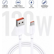Schitec 6A 120W Usba To Type-C Hızlı Data ve Turbo Fast Şarj Kablosu Beyaz K292
