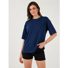 Bellavita Botuique Oversize Basic Tişört – Lacivert