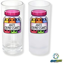 Ghostbastır Design Kedili Buzlu / Buzsuz Seçenekli Rakı Bardağı – 1 Adet Şık Sunum Bardağı 0234