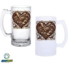 Ghostbastır Design Vahşi Batı Kulplu Bira Bardağı Buzlu Veya Şeffaf Seçenekli 0362