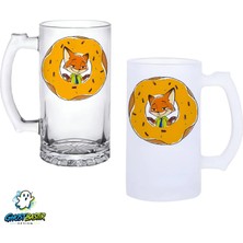 Ghostbastır Design Zootropolis Nick Kulplu Bira Bardağı Buzlu Veya Şeffaf Seçenekli 0365