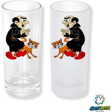Ghostbastır Design Gargamel Buzlu / Buzsuz Seçenekli Rakı Bardağı – 1 Adet Şık Sunum Bardağı 0264
