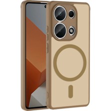 Halkhouse Redmi Note 13 Pro 4g Kılıf Kamera Korumalı Magsafe Şarj Destekli Mat Silikon Babet Kapak