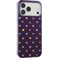 HTstore iPhone Uyumlu 17 Pro Kılıf M-Safe Şarj Özellikli Zore Paris Axen Sert Pc Kapak-Mürdüm