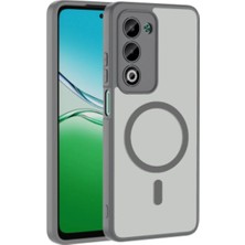 Halkhouse Oppo A5 Kılıf Kamera Korumalı Magsafe Şarj Destekli Mat Silikon Babet Kapak