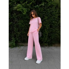 Bellavita Botuique Basic Oversize Tişört & Bol Paça Eşofman Takımı