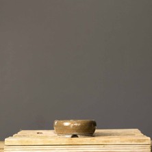 Seika Yuvarlak Bonsai Saksısı NO.207-SIRLI (12 Cm)