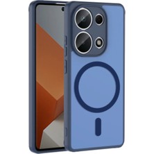 Halkhouse Redmi Note 13 Pro 4g Kılıf Kamera Korumalı Magsafe Şarj Destekli Mat Silikon Babet Kapak
