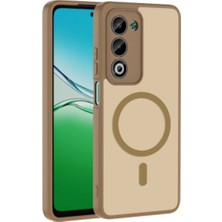 Halkhouse Oppo A5 Kılıf Kamera Korumalı Magsafe Şarj Destekli Mat Silikon Babet Kapak