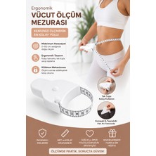 Ergonomik Vücut Ölçüm Mezurası 150 cm – Tek Tuşlu Kilitlemeli Otomatik Sarımlı Terzi Mezurası