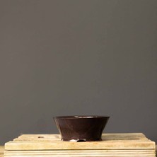 Seika Yuvarlak Bonsai Saksısı NO.107-SIRLI (16 Cm)