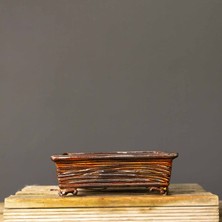 Seika Köşeli Bonsai Saksısı NO.205-SIRLI (24 Cm)