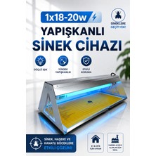 Sinektech Elektrikli Yapışkan Levhalı Sinek Öldürücü 1X20W 60 cm Sinek Cihazı Sinek Tutucu Sinek Yakalama