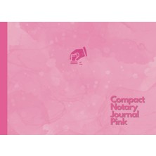 EstoreBox Compact Notary Journal Log Book Pink: Small One Entry Per Double Page, Protects Client Privacy, For