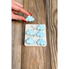 Mabelme Store Bubble Bulut Mini Altılı Silikon Mum Kalıbı