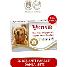 Vetixir Köpek Bitkisel İç-Dış Anti Parazit Bit Pire Kene Uzaklaştırıcı Damla 5 damla
