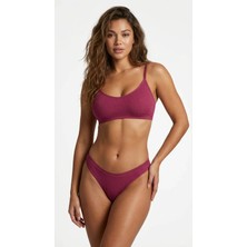 Lunaintim Fitilli (Ribbed) Ribana Tanga - Geniş Bantlı, Esnek ve Sporcu Kesim Model - Dusty Rose
