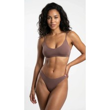 Lunaintim Nefes Alan Pamuklu Bikini Külot - Esnek, Kaliteli ve Rahat Slip Model - Vizon