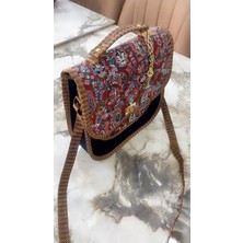 NV JEWELRY Kare Etnik Desen Çanta