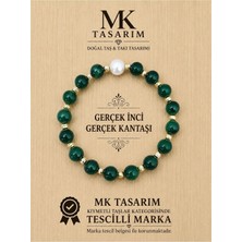 Mk Tasarım Gerçek Inci Kantaşı - Bileklik MK.7000.805- Rahatlık-Dinginlik-Enerji- Stres Bilekliği