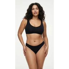 Lunaintim Nefes Alan Pamuklu Bikini Külot - Esnek, Kaliteli ve Rahat Slip Model - Siyah