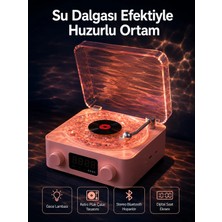 Tech Butiq Retro Saatli Bluetooth Hoparlör – Gece Lambalı Kristal Ses Kalitesi Yeni Nesil