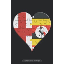 EstoreBox Planner: English Ugandan Flag United Heart Jigsaw Puzzle Flags Of England Uganda