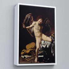 Uslucan Alışveriş Ahşap Çerçeveli Caravaggio - Aşk Meleği/tanrısı Victor Tablo - Cupid As VICTOR-8060