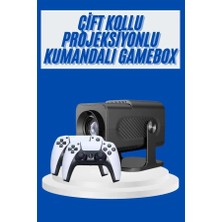 Akıllı Bayi 4K Android Smart Wi-Fi Çift Kollu Projeksiyon Game Box Kumandalı Taşınabilir Yeni Nesil Aby