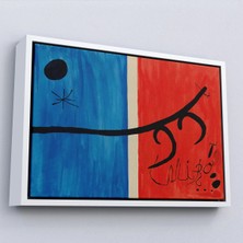 Uslucan Alışveriş Ahşap Çerçeveli Joan Miro - El Vol De L'alosa Çalışması TABLO-7135