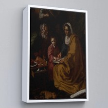 uslucan alışveriş ahşap çerçeveli diego velázquez - 'nin eğitimi tablo - the education of the vırgın-7426