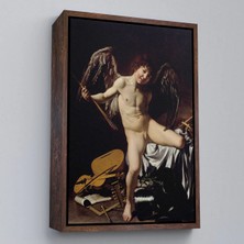 Uslucan Alışveriş Ahşap Çerçeveli Caravaggio - Aşk Meleği/tanrısı Victor Tablo - Cupid As VICTOR-8060