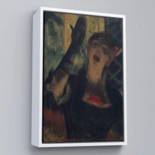 Uslucan Alışveriş Ahşap Çerçeveli Edgar Degas - Cafe Singer TABLO-8088