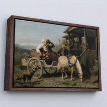 Uslucan Alışveriş Ahşap Çerçeveli Nordenberg Bengt'un Ilk Ziyaret - Isveç Okulu Tablosu