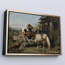 Uslucan Alışveriş Ahşap Çerçeveli Nordenberg Bengt'un Ilk Ziyaret - Isveç Okulu Tablosu