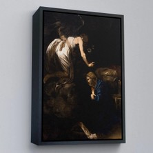 Uslucan Alışveriş Ahşap Çerçeveli Caravaggio - Duyuru Tablosu - ANNUNCIATION-7420