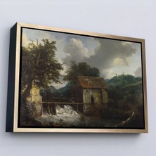 Uslucan Alışveriş Ahşap Çerçeveli Jacob Van Ruis - Köy Hayatı Tablosu