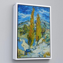 Uslucan Alışveriş Ahşap Çerçeveli Vincent Van Gogh -Saint-Rémy Yakınlarındaki Alpilles'de Iki Kavak TABLO-7455
