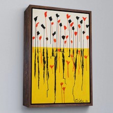 Uslucan Alışveriş Ahşap Çerçeveli Alexander Calder - Damlalar Tablo - DROPS-7285
