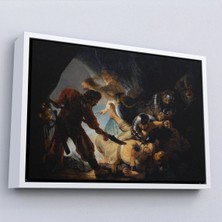 Uslucan Alışveriş Ahşap Çerçeveli Rembrandt - Samson'un Körleştirilmesi Tablo - The Blinding Of SAMSON-7141