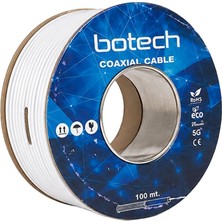 Ayt Botech Rg6/u4 0.90 mm 64X0.12 Tel Ccs Makaralı Yerli Üretim Anten Kablosu 100 Metre