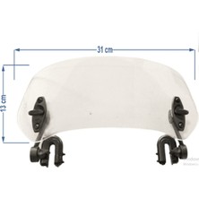 Motospartan DEFLEKTÖR ÇİFT BAĞLANTILI RÜZGAR SAPTIRICI ŞEFFAF SİPERLİK CAM UZ