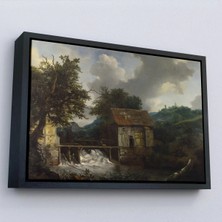 Uslucan Alışveriş Ahşap Çerçeveli Jacob Van Ruis - Köy Hayatı Tablosu