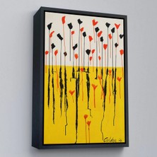 Uslucan Alışveriş Ahşap Çerçeveli Alexander Calder - Damlalar Tablo - DROPS-7285