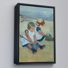 Uslucan Alışveriş Ahşap Çerçeveli Mary Cassatt - Sahilde Oynayan Çocuklar TABLO-8092