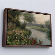 Uslucan Alışveriş Ahşap Çerçeveli Louis Aston Knight, A River In Normandy Isimli Tablosu