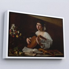 Uslucan Alışveriş Ahşap Çerçeveli Caravaggio - Latva Çalan Kadın TABLO-7143