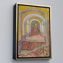 Uslucan Alışveriş Ahşap Çerçeveli Vincent Van Gogh - Akıl Hastanesi Koridor Girişi Tablo - Corridor In The ASYLUM-7474