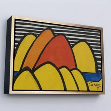 Uslucan Alışveriş Ahşap Çerçeveli Alexander Calder - Çarpmalar Tablosu - BUMPS-7060