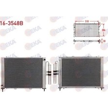 Su Radyatörü + Klima Veka 16-3548B Brazing Tuplu Renault Kangoo (Kc0/1) 1.5 Dcı M-T Ac+ 1998-2008 T1